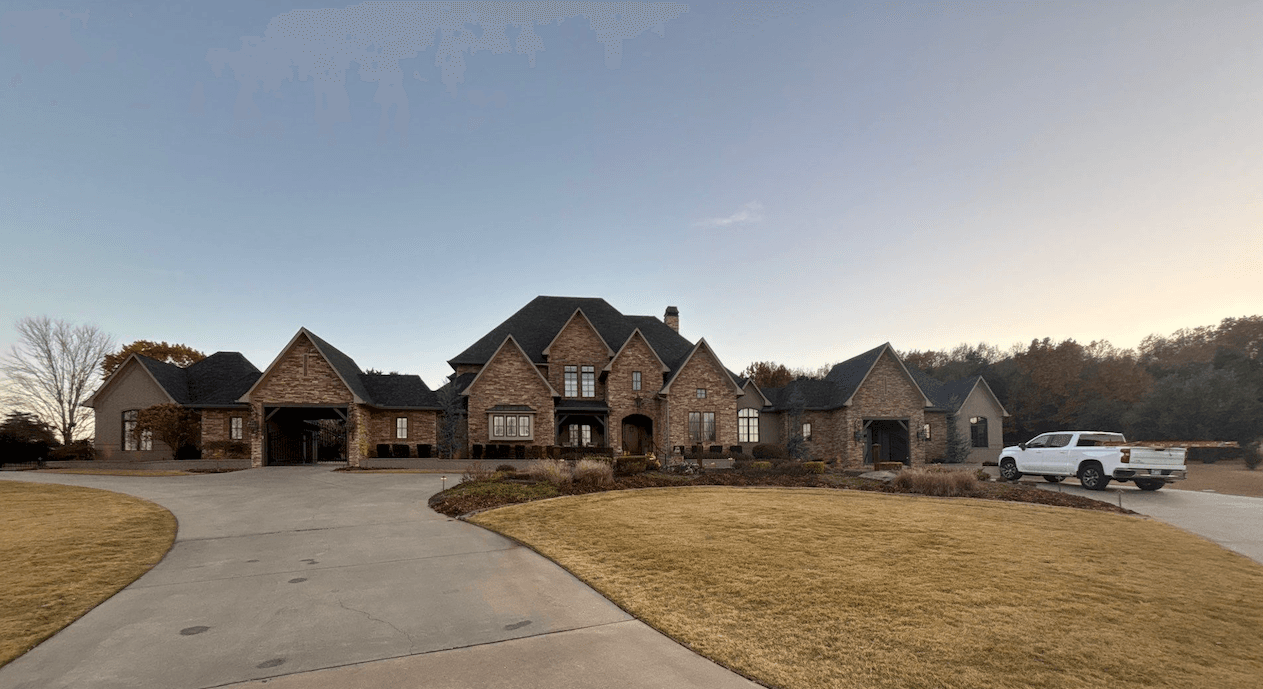 6,580 sq ft home in Fayetteville with very steep and complicated roof